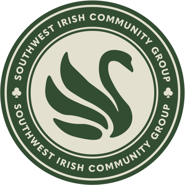 South West Irish Community Group crest — a swan, ringed by the club's name